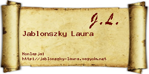 Jablonszky Laura névjegykártya